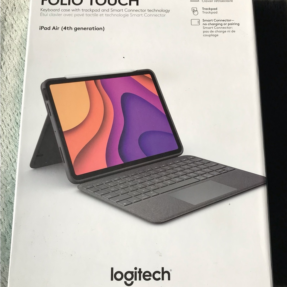 Logitech Folio Touch Keyboard Case for iPad Air 4th Gen - Black
